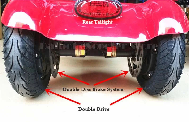 Four Wheel Electric Skateboard Portable Electric Scooters 10 Inch 36V Foldable Electric Scooter For Disabled Elderly