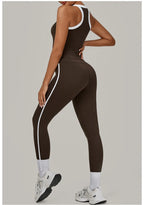 2PCS Women's Yoga Set High Waist Peach Hip Removable Padding Sports Bra Pants Fitness Suit Running Workout Gym Leggings Yoga Set
