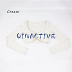 QINACTIVE Women Yoga Shirts Crop Top Long Sleeves Shirts for Women Yoga Sports Fitness Gym Clothes Workout Tops