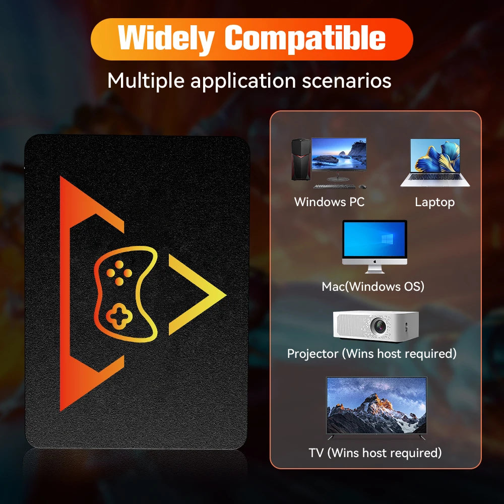 1TB Portable Gaming SSD 3 System in 1 Game Console 80+ Emulators for PS5/PS4/XBOX/XBOX One/PS3/SWITCH with 16191 3D & Retro Game