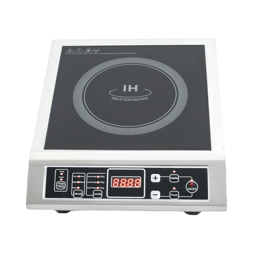 Portable Electric Induction Hob|  3500W Induction Cooktop with 8/10 Temperature Levels | Microcrystalline Glass
