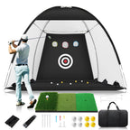 Golf Professional Practice Net Golf Hitting Cage Indoor Outdoor Exercise Practice Training Auxiliary Tool High Impact Hitting