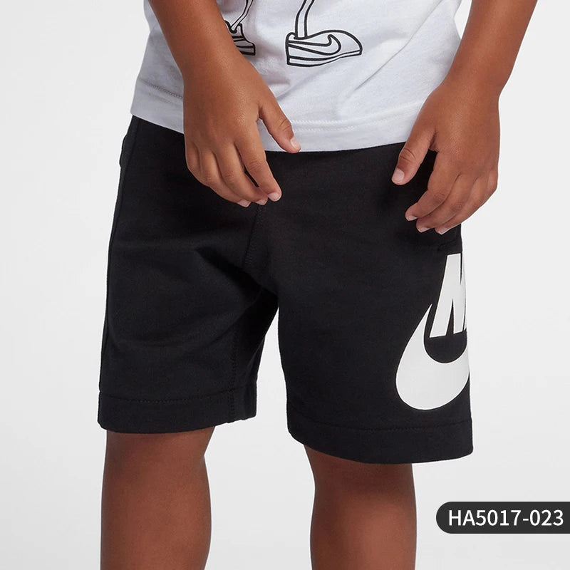 Nike genuine summer children's retro sports logo printed straight leg shorts HA5017-023