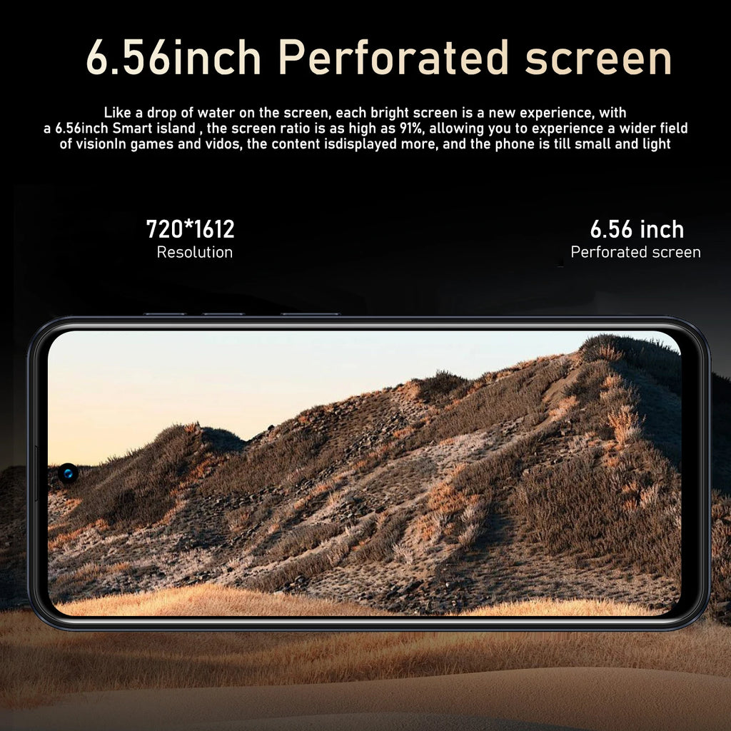 FUFFI Global Vision i17 Pro Max Smartphone Android 8GB RAM 256GB ROM 6.56 Inch Phone 720x1612HD 24+48MP 5G Network Mobile Phones
