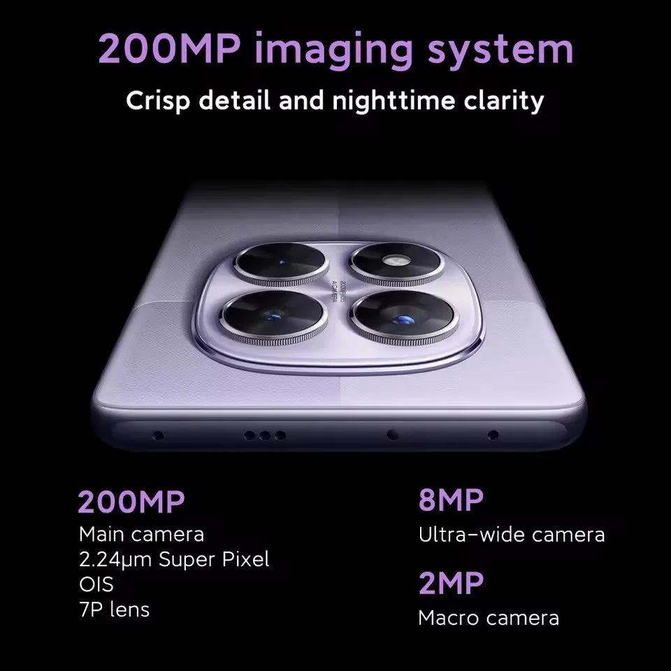 Xiaomi Redmi Note 14 Pro 5G Smartphone NFC Dimensity 7300-Ultra 6.67" 120Hz 1.5K Display 200MP Camera 45W Charge Battery 5100mah