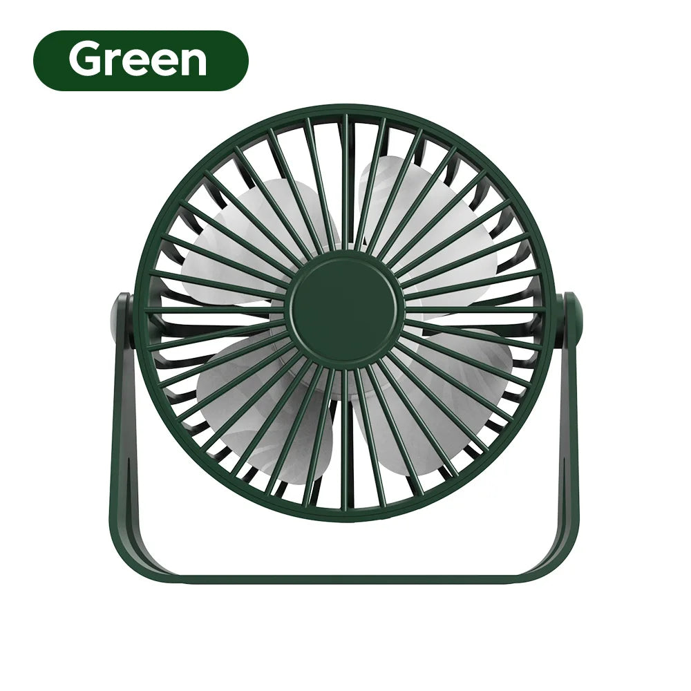 Desk Fan Portable Mini USB Rechargeable Fan Ultra Quiet Suitable For Home Desk Office Student Dormitory Computer Summer