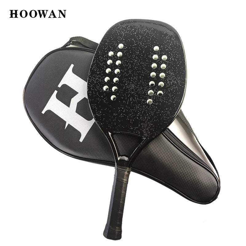 HOOWAN BLACKSHARK Beach Tennis Racket Carbon UD Graphite Rough Surface Soft White EVA Core Racket Beach Tennis 22MM Ürün ana görseli