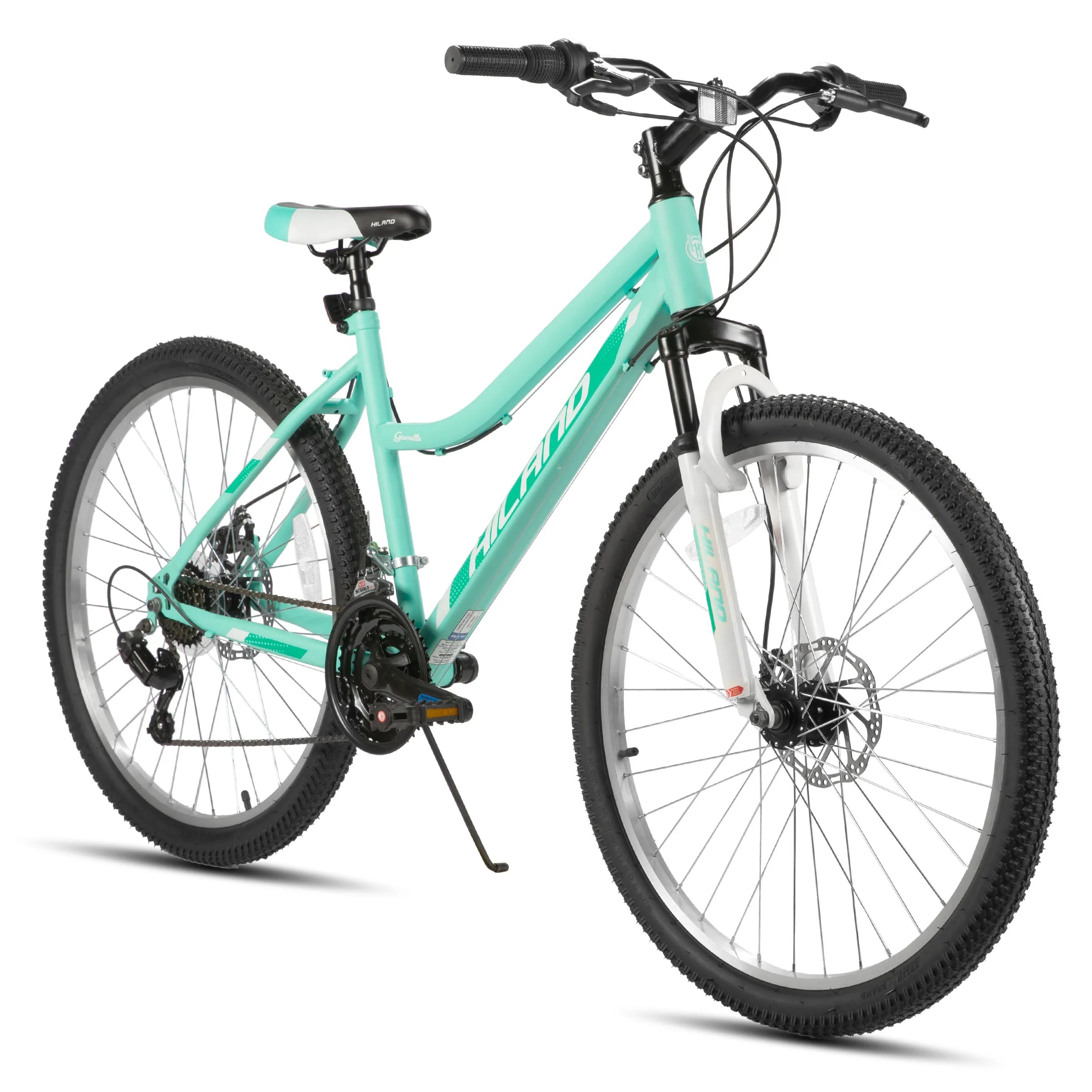 Hiland 26 Inch Women's Mountain Bike, 18-Speed with Front Suspension Fork, Dual Mechanical Disc Brakes, Aluminum Frame MTB Ürün ana görseli