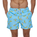 DATIFER Summer New Fashion Polyester Men Shorts Beach Quick Dry Printing Swimsuit Plus Size Mesh Liner Surfing Gym Shorts Men