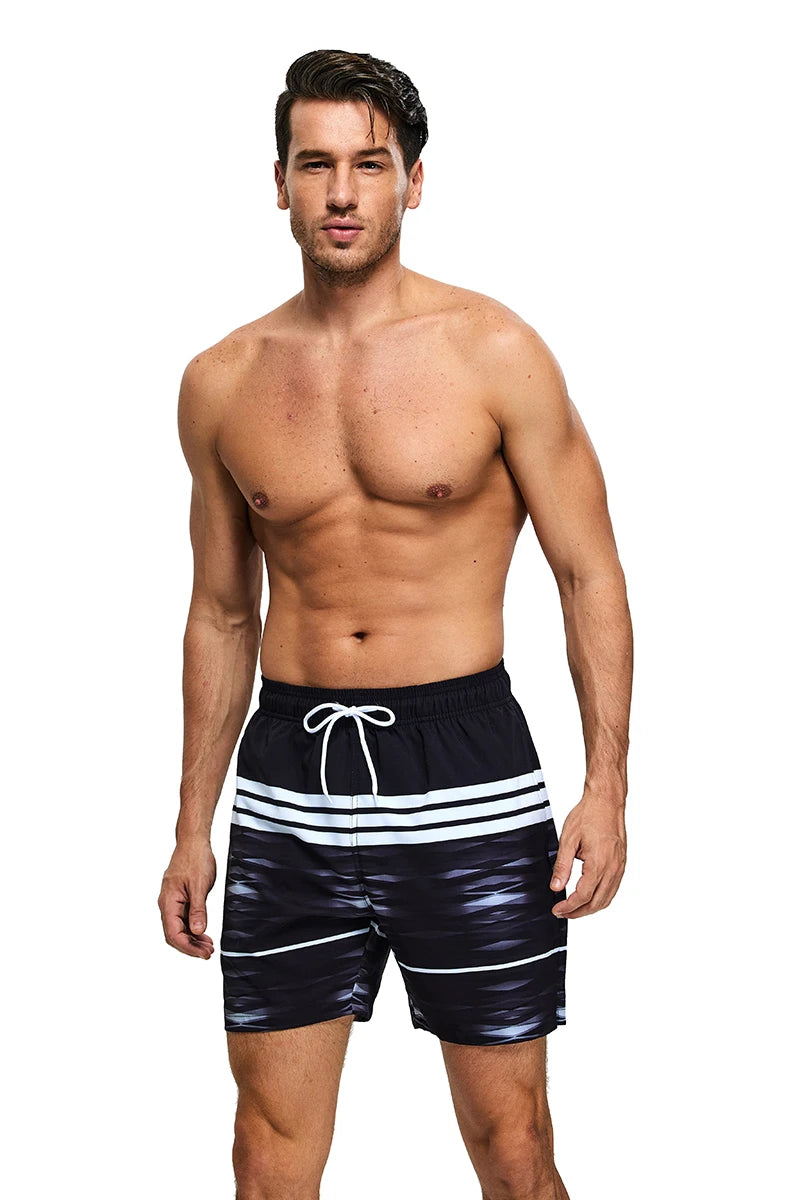 ESCATCH Summer 2026 New Fashion Polyester Swimming Shorts Men Gym Board Quickly Dry Elastic Waist Traje De Baño Beach Pants