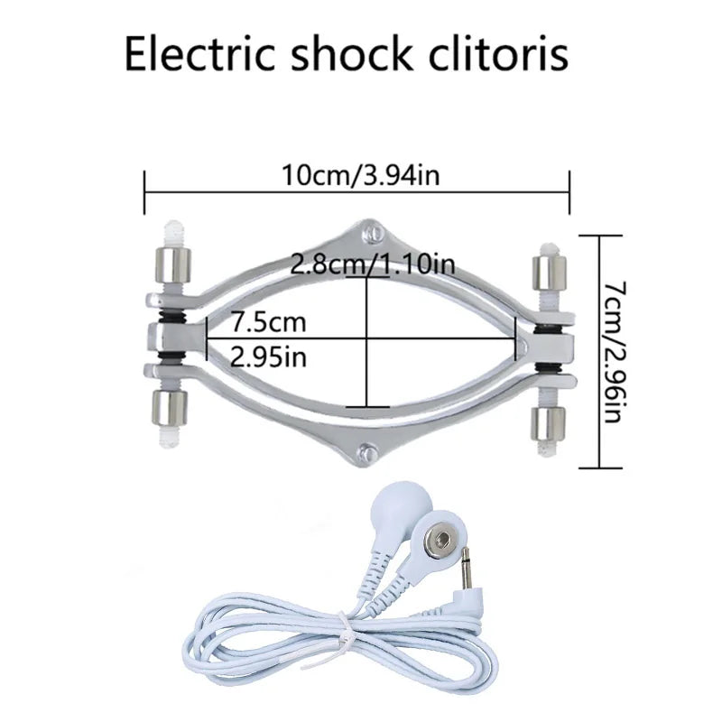 Electric Shock Nipple Clamps BDSM Bondage Labia Clip Clit/Penis Stimulator E-stim Massage Glove/Pad SM Roller Sex Toy For Couple