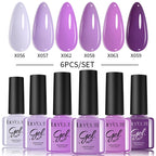 LILYCUTE 6PCS Gel Nail Polish Set Summer Neon Nail Gel Kits For DIY Nail Vernis Semi Permanent UV Lamp Gellak Nail Varnish Set
