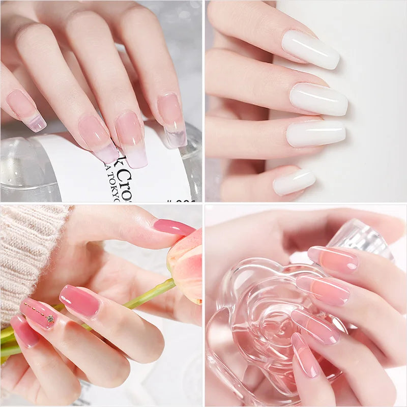 LIMEGIRL Nail Art Kit Poly Nail Gel Extending Soaking Gel Kit Nail Art Acrylic Gel Varnish Kit For Novices Semi Permanent Gel So