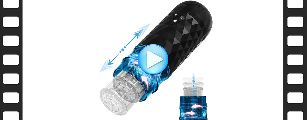 Telescopic Rotation Male Masturbator Cup Vagina 7 Thrusting Masturbation Cup Sex Toys for Men Automatic Piston Mastubator