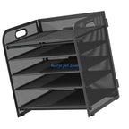 C7AB Multifunction File Letter Tray Organizers with Sliding Drawer and 2 Pen Holder, Space Saving Office Desk Organizers