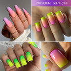 LILYCUTE 7ML 6PCS Neon Gel Nail Polish Set fluorescent Series Color Changing Semi Permanent Soak Off Manicure kit Nail Art Gel
