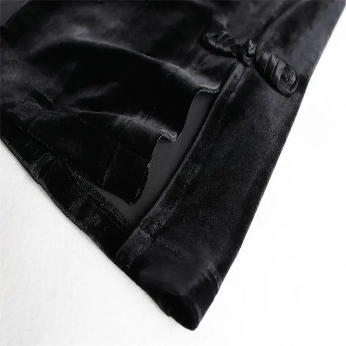 Black Velvet Vest Jacket For Women Sleeveless Blazer Fashion 2026 Spring And AutumnSuit Tank Top  Retro Waistcoat Z2338