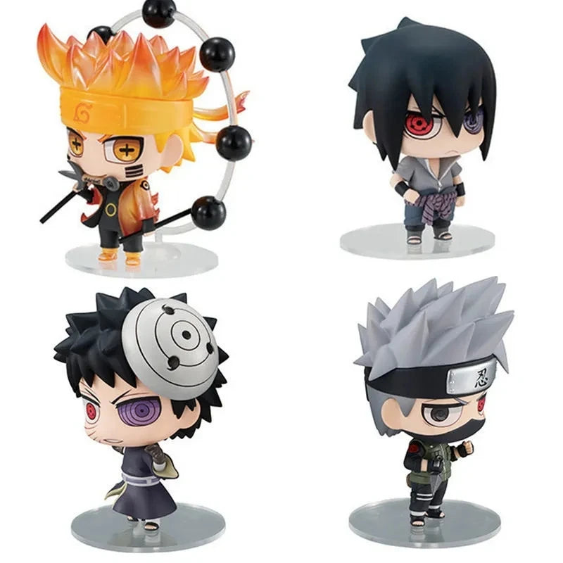 Anime Naruto Action Figure Naruto Sasuke Kakashi Itachi Model Toys Desktop Ornament Decoration Gift Boy Girl Ürün ana görseli