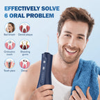 Sejoy Electric Water Flossers Oral Irrigator Rechargeable Portable Dental 5 Modes Water Tank Teeth 300ML Waterproof Cleaner