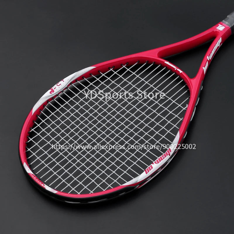 Professional Unisex Carbon Fiber Tennis Racket With Bag Training Paddle Rackets For Adult Men Women Ultra Light Racquet
