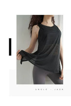 Sexy Sleeveless Backless Sports T-Shirt Women's Gym Tank Top Loose Sportswear Breathable Workout Tank Top Fitness Yoga Dance
