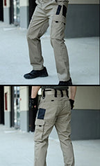 New Tactical Work Pants Men Outdoor Cargo Trousers Multi-pocket Waterproof Pant Autumn Spring Outdoor Workwear Hiking Trousers