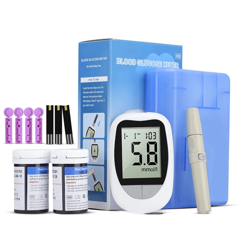 Medical Glucometer 50pcs Test Strips Lancets Blood Glucose Meter Kit Sugar Monitor Glucometro for Diabetes Mmol/L Or Mg/dL Main image