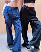 UNITIM Spring Women Straight Sports Pants Solid Loose Casual Yoga Pants for Female Lady Elastic Wiast Lady Quick-dry Sweatpants