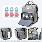 Mommy Diaper Bags Baby Bed Mother Large Capacity Nappy Milk Bottle Backpacks with Changing Mat Convenient Baby Nursing Bags
