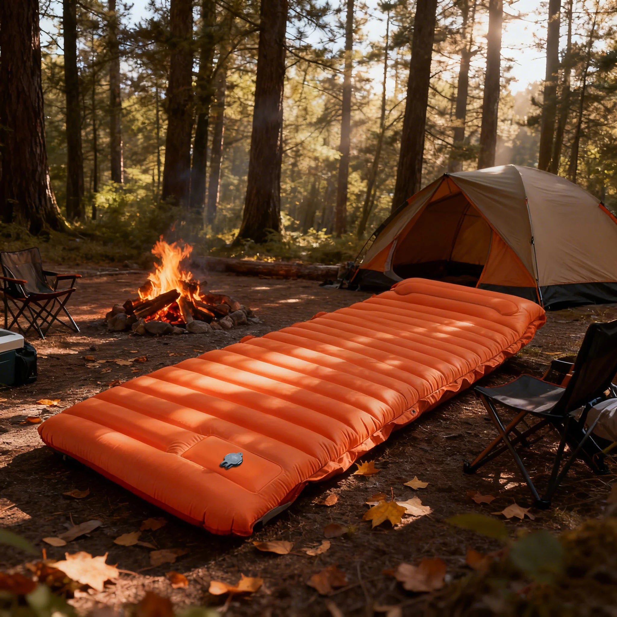 Extra Thick 4 Inch Camping Sleeping Pad Outdoor Camping Self-Inflating Mats Spliceable Hiking Fishing Sleeping Pad Ürün ana görseli