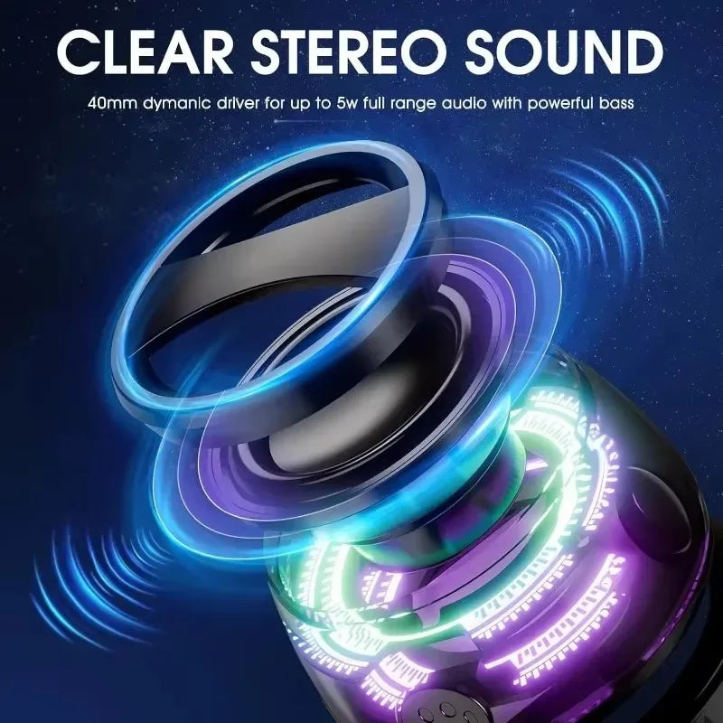 VIKEFON Portable Mini Bluetooth Speaker G200 RGB Lighting Magnetic Speaker BT5.3 Mini Sound Box 7 Hours Playback Phone Holder