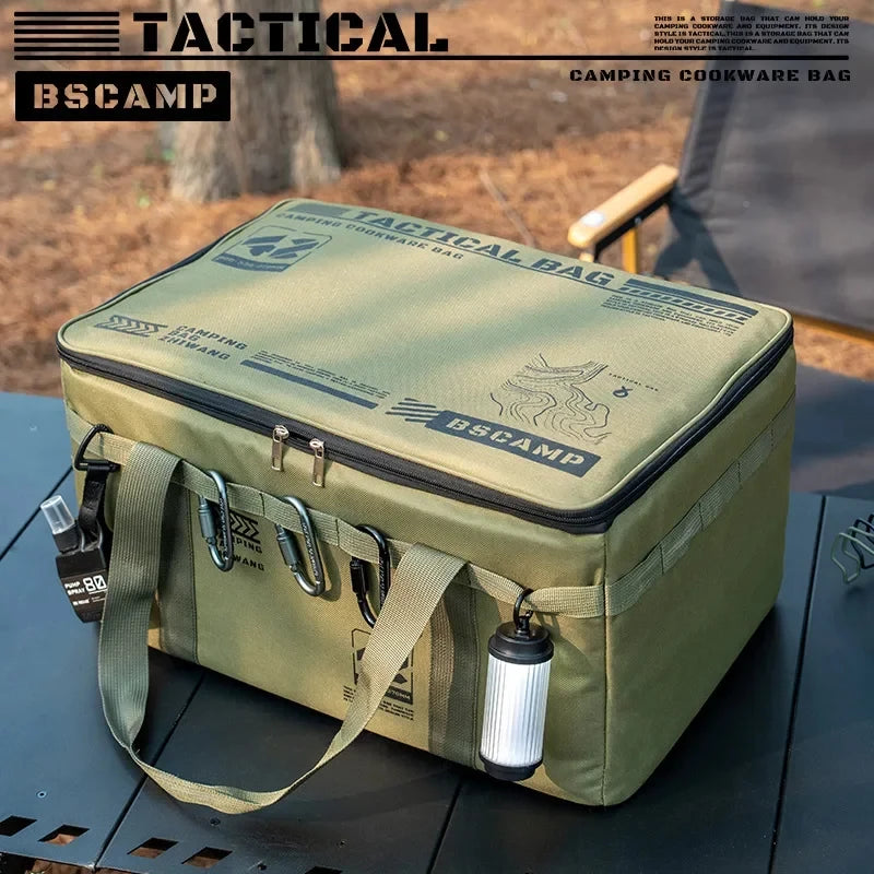 30-42L Tactical Camping Storage Bag - Insulated Folding Box for Picnic, Tableware & Field Equipment Waterproof Secondary image