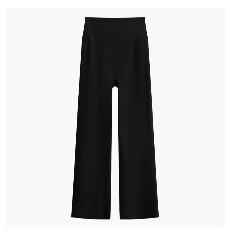 DRUR Women's High Waisted Capri 3/4 Length Yoga Leggings With Tummy Control Flare Pants for Gym Running Dance Clothes Summer New