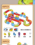 Magnetic Bullet Train Set For Kids With Electric Locomotive Diy Track Building Blocks Stem Educational Construction Toy Birthday