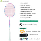ALP ZJ2.0 Pro 4U 85g 100% Carbon Fiber + Titanium Alloy Badminton Racket Ultra-light Sports Equipment Racket Badminton Training