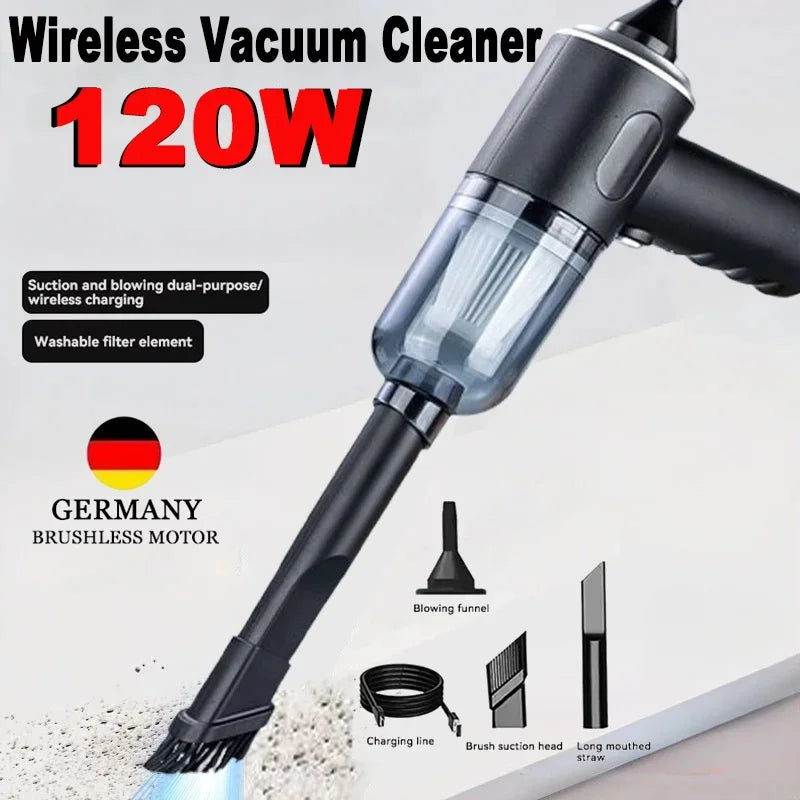 9000Pa Wireless Car Vacuum Cleaner USB Charging 1200mAh Portable Cleaning Appliance Mini Wet and Dry Vacuum Cleaner Household Main image