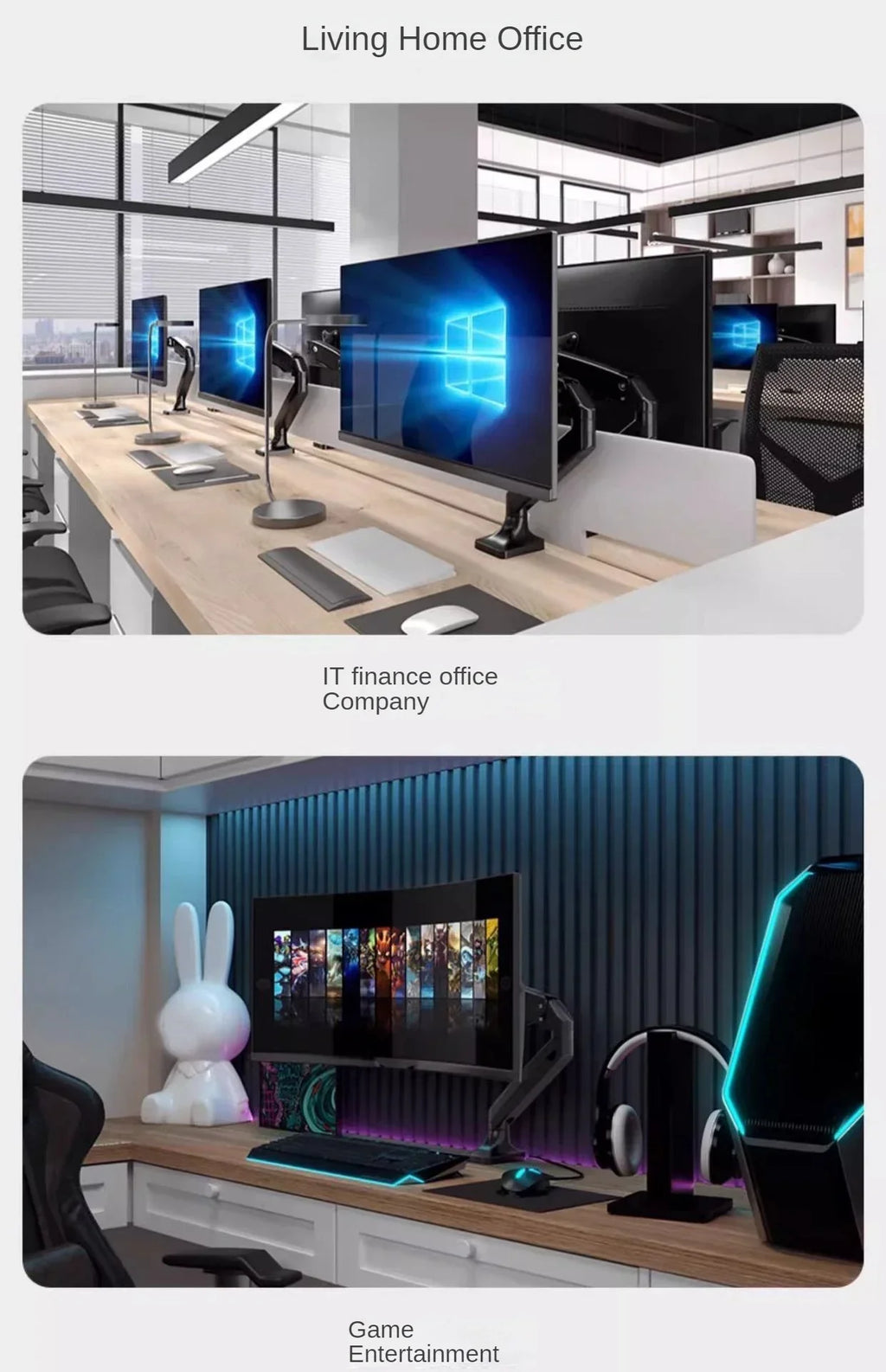 Single Monitor Mount Stand Up to 32 Inch 19.8lbs Universal VESA Desk Bracket Height Adjustable Computer Screen Holder