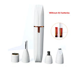 4 In 1 Electric Razor for Women Full Body Shaving Facial Epilator Shaver Eyebrow Trimmer Nose Bikini Line Electric Hair Remover