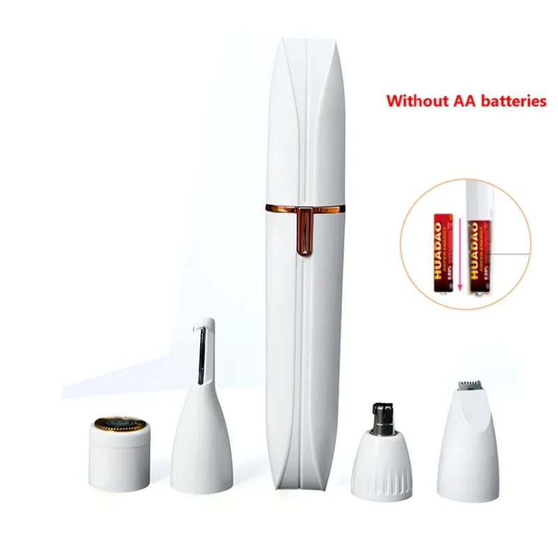 4 In 1 Electric Razor for Women Full Body Shaving Facial Epilator Shaver Eyebrow Trimmer Nose Bikini Line Electric Hair Remover