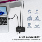 MZX USB 3.0 Switch KVM Switcher Selector Hub Docking Station Dock for 2 Laptop PC Share Keyboard Mouse USB Devices Printer SSD