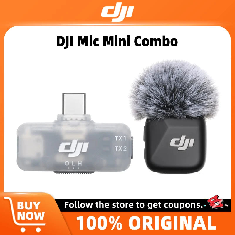 DJI Mic Mini Transmitter and Mobile Receiver Plug and play for mobile recording Original in Stock