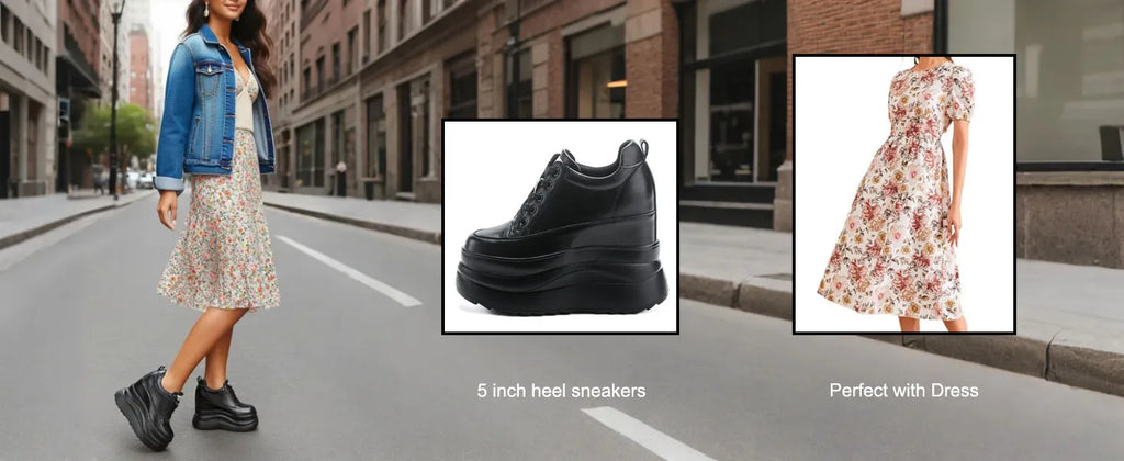 Fujin 13cm 2025 Genuine Leather Platform Wedge Flats Shoes Chunky Sneaker Casual Comfy High Brand Fall Autumn Walking Shoes