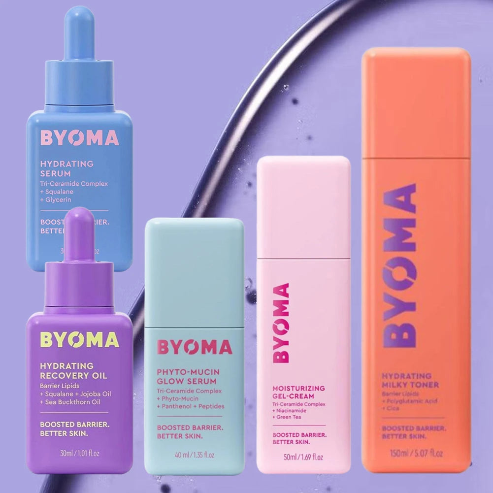 Boosted Barrier Better Skin Care - Hydrating Recovery Oil, Hydrating Serum, Moisturizing Gel Cream, Phyto-Mucin Glow Serum