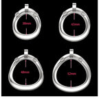 Stainless Steel Male Chastity Cage Cock Mamba Penis Ring Chastity Belt BDSM Erotic Urethral Lock Double-Arc Ring Sex Toy