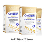 30Pcs Sadoer Collagen Sleeping Mask Facial Skin Care Moisturizing Brightening Firming Hydrating Mask Face Skin Care