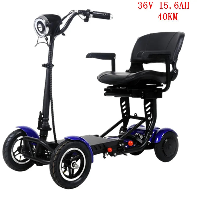 Four Wheel Electric Skateboard Portable Electric Scooters 10 Inch 36V Foldable Electric Scooter For Disabled Elderly