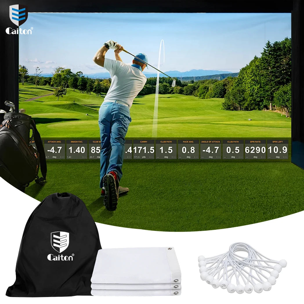 Caiton Golf Impact Screen - Silent HD, Tear-Resistant, Indoor & Outdoor Swing Training, Easy Setup, Anti-Strike, Various Sizes Main image