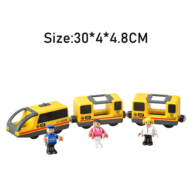 RC Electric Train Set Locomotive Magnetic Train Diecast Slot Toy Fit for Brand Wooden Railway Tracks Toys for Children Gifts