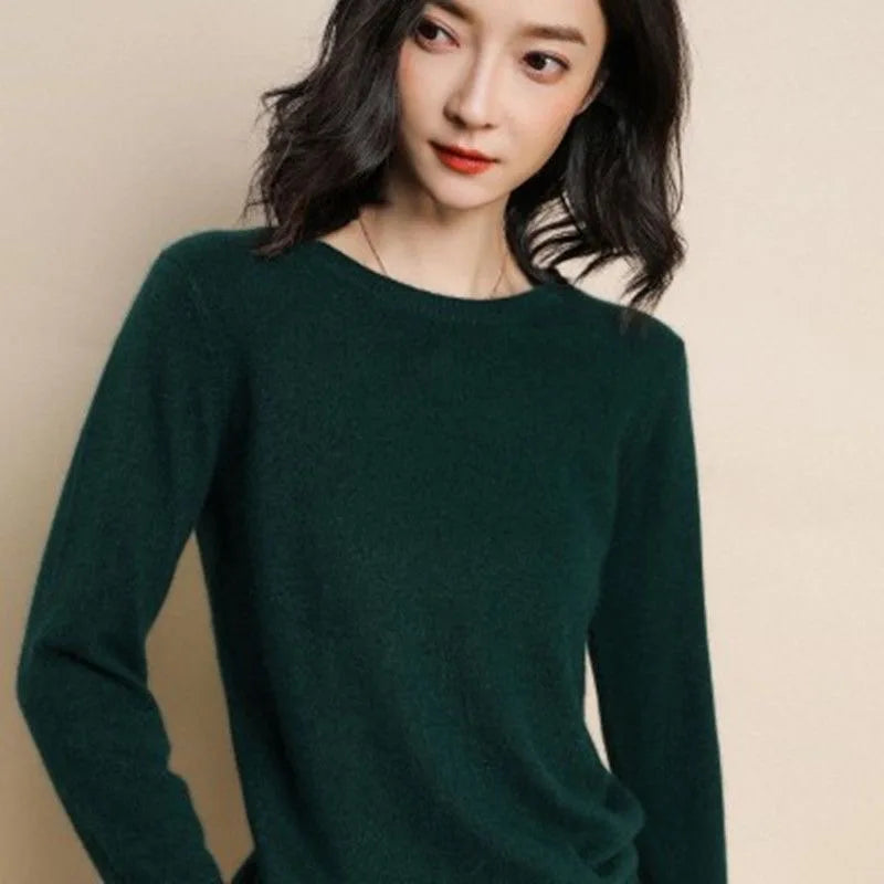 New Women Sweater O-neck Autumn Winter Basic Pullover Warm Casual Pulls Jumpers Korean Fashion Spring Knitwear Bottoming Shirt Ürün ana görseli