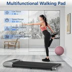 300lbs Treadmill for Home 2.5HP Treadmills Walking Pad LCD Digital Data Display 2in1 Walking Running Fitness Exercise Machine